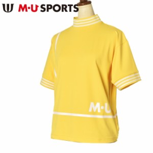 MUスポーツ M・U SPORTS ゴルフ 2024春夏新作 レディース 半袖ハイネックシャツ モックネック 服 ゴルフウェア