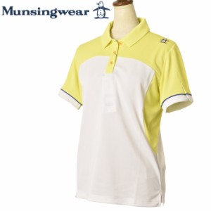 マンシングウェア Munsingwear ゴルフ 2024春夏新作 レディース 半袖ポロシャツ 服 ゴルフウェア