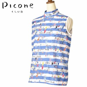 ピッコーネ クラブ PICONE CLUB ゴルフ 2024春夏新作 レディース ノースリーブプルオーバー モックネック 服 ゴルフウェア