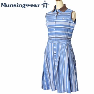 マンシングウェア Munsingwear ゴルフ 2024春夏新作 レディース ノースリーブワンピース 服 ゴルフウェア