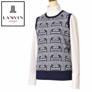 ランバン スポール ゴルフ LANVIN SPORT 2024春夏新作 レディース ニットベスト