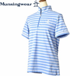 マンシングウェア Munsingwear ゴルフ 2024春夏新作 レディース 半袖ハーフジップシャツ 服 ゴルフウェア