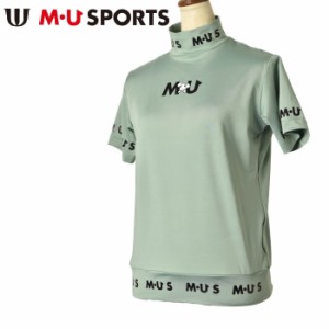 MUスポーツ M・U SPORTS ゴルフ 2024春夏新作 レディース 半袖ハイネックシャツ モックネック 服 ゴルフウェア