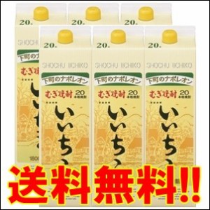 いいちこ 20度 1.8L 1800ml パック 2ケースセット（12本入り） 麦焼酎 三和酒類 【地域限定 送料無料】