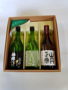 日本酒　ギフト　愛媛の酒３蔵元　純米酒　720ｍｌ飲み比べ　3本セット　「近藤酒造・山丹・梅錦」【地域限定 送料無料】