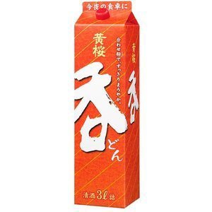 日本酒 清酒 黄桜 呑 3Ｌ 3000ml パック 1ケース 4本 黄桜酒造