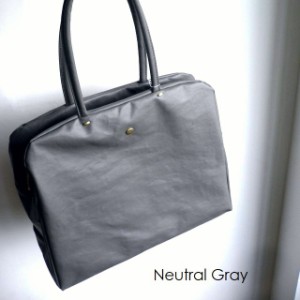 Neutral Gray ニュートラルグレイ ARUKAN アルカン バッグ PVC コットン キャンバス 　丸ボストン トート NH434 ジェーン2 6816-714（旧6