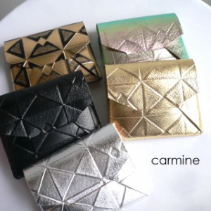 carmine カーマイン 財布 ポケット カード コインケース PCCO PCCW  ゴールド/シルバー/ブラック/オーロラ/木目/水玉/ドット