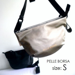 PELLE BORSA ペレボルサ バッグ コンパクト ラウンド ショルダーバッグ Cheers チアーズ 4686 トープ/ブラック