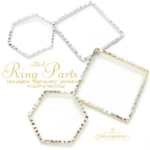 【2個】四角&六角 SparkleHexagon約17mm & SparkleSquare 約20mm ヘキサゴン スクエア