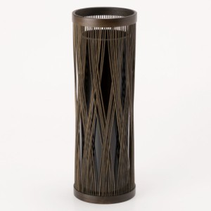 駿河竹千筋細工　花器　ひとえだ　染　静岡県伝統工芸品　Suruga-takesensuji-zaiku, Vase made of bamboo sticks　職人が竹ひごを組んで