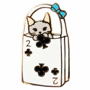 ピンズコレクション　トランプバッグ2 (PZ-55)　ポタリングキャット　Cat pins, Pottering cat