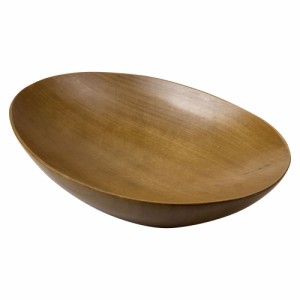 銘木　楕円中鉢　朴（ほう）　京都・美山　銘木工芸　山匠　Wooden ellipse small bowl, Magnolia, Works of Japanese precious wood