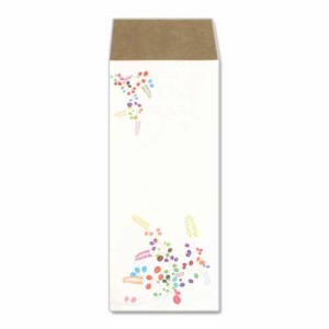 【封筒】其の先封筒　彩り萩蔓 (IB-030)　同柄5枚入　和詩倶楽部　Envelope, Washi-club