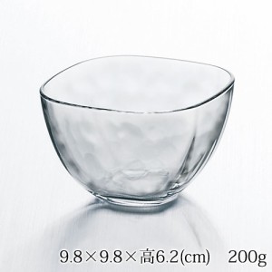 ガラス小鉢　キュラソースクエア深鉢M　Small glass bowl