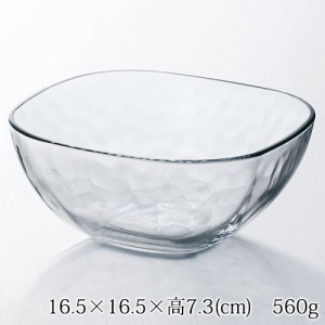 ガラス中鉢　キュラソースクエア深鉢L　Large glass bowl