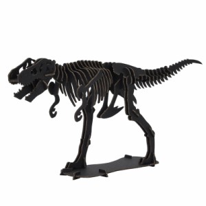 DINOSAUR恐竜骨格工作キット　ティラノサウルス・ブラック　ダンボールでつくる恐竜骨格　のりもはさみも使わずに組み立てられるペーパー