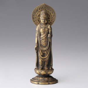 仏像　高岡鋳物　聖観音菩薩 16cm (BZ-043)　インテリア鋳造仏　Casting Buddha statue Takaoka imono Seikanon bosatsu