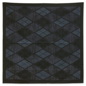 三巾風呂敷　菱文　黒　男性向け105cm幅綿ふろしき　Furoshiki for men, Wrapping cloth