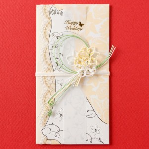 御結婚御祝用　祝儀袋　ドレス金封　マーメイド　イエロー　Gift envelopes for wedding gift, Mermaid