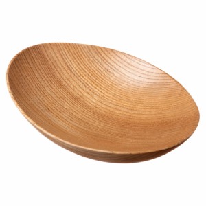 銘木　楕円中鉢　栗（くり）　京都・美山　銘木工芸　山匠　Wooden ellipse small bowl, Works of Japanese precious wood