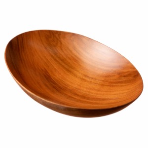 銘木　楕円中鉢　桜（さくら）　京都・美山　銘木工芸　山匠　Wooden ellipse small bowl, Works of Japanese precious wood