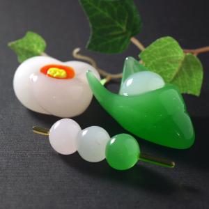 廣田硝子 硝子の和菓子 箸置き Chopstick rest of Japanese sweets / Made of glass