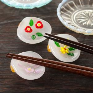 廣田硝子 硝子の箸置き 貝合わせ Chopstick rest of Shellfish alignment / Made of glass
