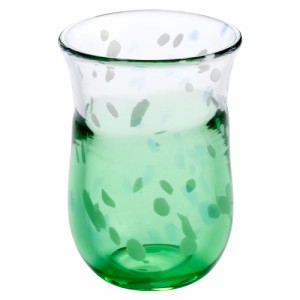 津軽びいどろ　盃12ヶ月コレクション　6月：梅雨晴 (F-62201)　猪口　ガラス酒器　青森県の伝統工芸指定品　Sake glass, Aomori craft　