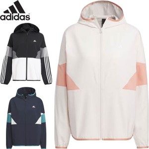 ◆◆ ＜アディダス＞ adidas レディース カラーブロック フード付きクロスジャケット JSY05