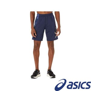 ◆◆送料無料 メール便発送 ＜アシックス＞ ASICS A-I-Mドライグラフィックハーフパンツ （400：ミッドナイト） トレーニングウェア メン