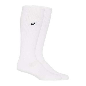 ◆◆●送料無料 メール便発送 ＜アシックス＞ ASICS HIGH SOCKS ハイソックス (100：ホワイト×ブラック) バレーボール 3053A136-100