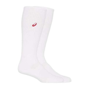 ◆◆●送料無料 メール便発送 ＜アシックス＞ ASICS HIGH SOCKS ハイソックス (103：ホワイト×レッド) バレーボール 3053A136-103