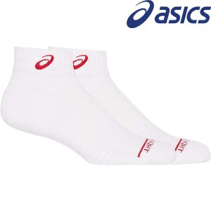 ◆◆●送料無料 メール便発送 ＜アシックス＞ ASICS フィギュアエイトソックス 13 (101：ホワイト×レッド) 3053A138-101