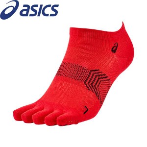 ◆◆●送料無料 メール便発送 ＜アシックス＞ ASICS 5本指エクスグリップソックス (600：クラシックレッド) 3093A159-600