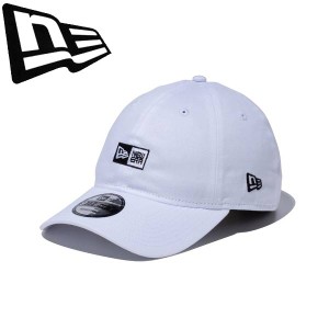 ◆◆ ＜ニューエラ＞ NEWERA キャップ 9THIRTY ボックスロゴ ノンウォッシュコットン ホワイト × ブラック 13552103