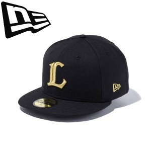 ◆◆ ＜ニューエラ＞ NEWERA キャップ 59FIFTY 埼玉西武ライオンズ ブラック × ゴールド 13562207