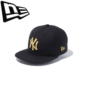 ◆◆ ＜ニューエラ＞ NEWERA キッズキャップ Youth 9FIFTY ニューヨーク・ヤンキース ブラック × ゴールド 13565785