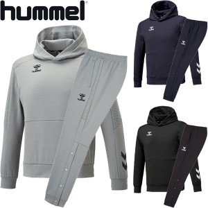 ◆◆ ＜ヒュンメル＞ hummel ユニセックス スウェットプルオーバーフーディー＆ボトムオープンスウェットパンツ 上下セット HAP8264-HAP8