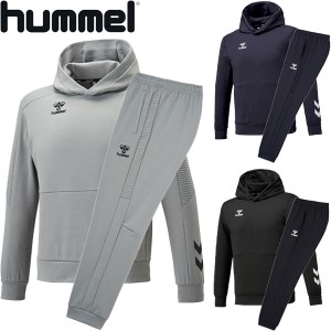 ◆◆ ＜ヒュンメル＞ hummel ユニセックス スウェットプルオーバーフーディー＆スウェットパンツ 上下セット HAP8264-HAP8263P