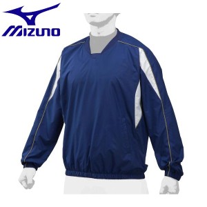 ◆◆送料無料 メール便発送 ＜ミズノ＞ MIZUNO Vネックジャケット[ユニセックス] 12JE9V33 (16：パステルネイビー×ホワイト) 野球・ソフ