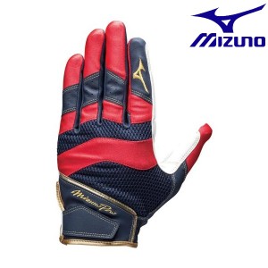 ◆◆送料無料 メール便発送 ＜ミズノ＞ MIZUNO 【ミズノプロ】守備手袋(捕手用)【左手用】[ユニセックス] 1EJED160 (14：ホワイト×レッ