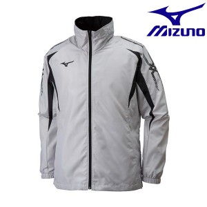 ◆◆ ＜ミズノ＞ MIZUNO ウィンドブレーカーシャツ[ユニセックス] 32JE8015 (05：ベイパーシルバー×ブラック)