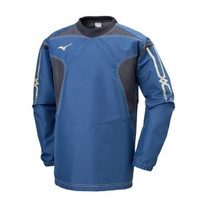 ◆◆ ＜ミズノ＞ MIZUNO タフブレーカーシャツ[ユニセックス] 32ME9181 (14：ドレスネイビー)