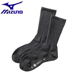 ◆◆送料無料 メール便発送 ＜ミズノ＞ MIZUNO ブレスサーモウール薄手ソックス[レディース] B2JX9701 (08：チャコールグレー) アウトド