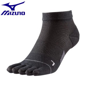 ◆◆送料無料 メール便発送 ＜ミズノ＞ MIZUNO ランニングソックス5本指ソックス[ユニセックス] J2MX8001 (09：ブラック)