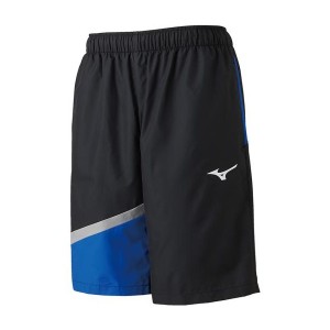 ◆◆送料無料 メール便発送 ＜ミズノ＞ MIZUNO トレーニングクロスハーフパンツ[ユニセックス] N2JD9011 (92：ブラック×サーフブルー)