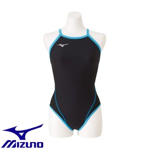 ◆◆送料無料 メール便発送 ＜ミズノ＞ MIZUNO 競泳練習用エクサースーツWD　ミディアムカット[レディース] N2MA7776 (92：ブラック×ラ