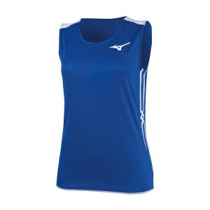 ◆◆送料無料 メール便発送 ＜ミズノ＞ MIZUNO レーシングシャツ(陸上競技)[レディース] U2MA8250 (25：サーフブルー×ホワイト)