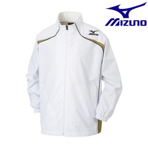 ◆◆ ＜ミズノ＞ MIZUNO ウィンドブレーカーシャツ(バスケットボール)[ジュニア] W2JE6901 (01：ホワイト×ゴールド×ブラック)